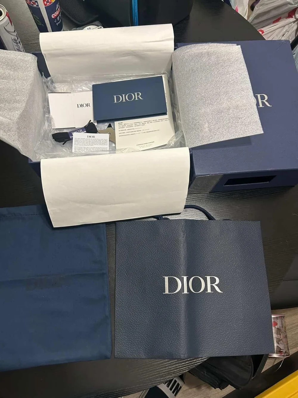 Dior Black Low-Top Logo Canvas Sneakers Size 9.5 (43) - Picture 4 of 5